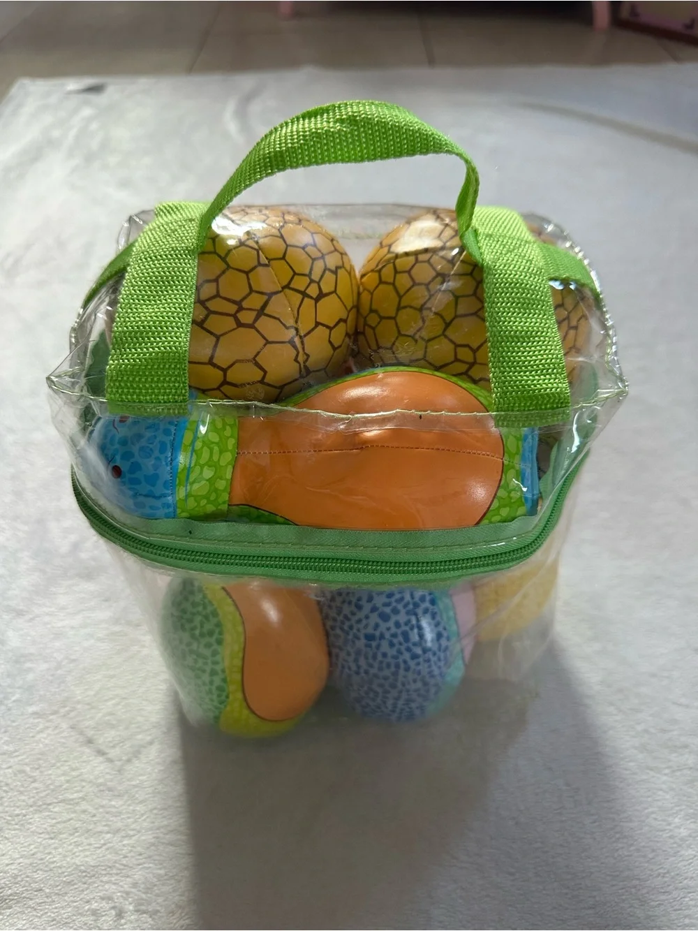 Lakeshore Baby Bowling Set Dinosaur Pins Dino Colorful Soft